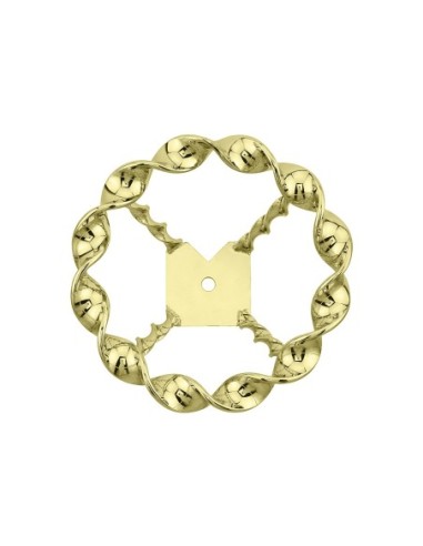 Full Flat Twisted Straight Steering Wheel Gold.